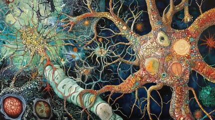 Poster - An engaging depiction of the intricate network of afferent nerve pathways, highlighting their complex relationships and vital role in the body.