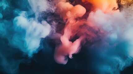 Poster - Colorful Smoke Swirls in Artistic Pattern Creating a Dreamy Atmosphere, Perfect for Backgrounds and Abstract Concepts in Digital Art and Design Projects
