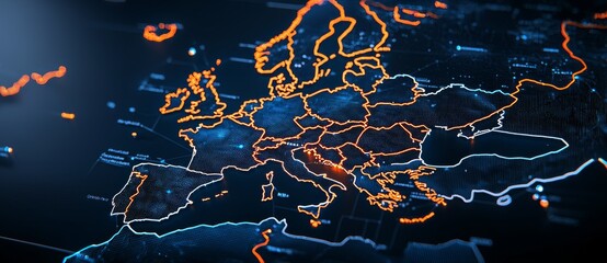 Poster - Network provider for telecommunications and data transfers with global internet connectivity, including IoT, finance, business, and blockchain.