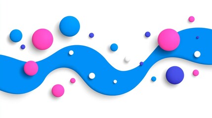 Poster - abstract graphic background explosion. life expanding with connected lines and dots. wave flow visua