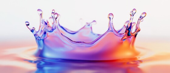 Wall Mural - this captivating abstract artwork depicts a vibrant water splash, showcasing dynamic droplets amidst