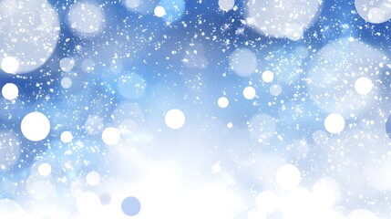 Poster - Magical Winter Wonderland Background with Soft Blue and White Snowflakes and Bokeh Lights Creating a Dreamy Atmosphere for Holiday and Seasonal Imagery