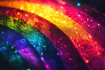 Poster - A close-up shot of a vibrant rainbow-colored background, suitable for digital art and design projects