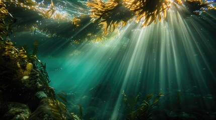 Poster - Sunshine shining through water droplets