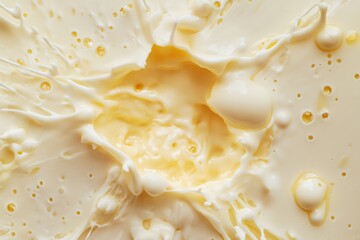 Poster - A close-up view of a mixture of cream
