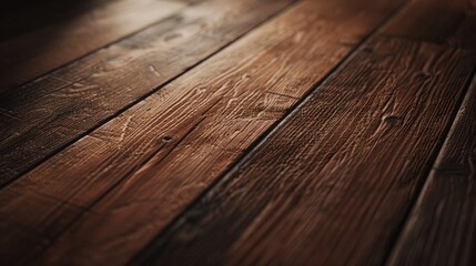 Aufkleber - Close up shot of wooden floor in a room, ideal for interior design and architecture projects
