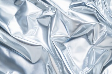 Poster - A close-up shot of a shiny silver cloth with intricate details