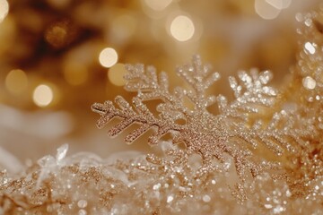 Aufkleber - A single snowflake sits atop a pile of snow, delicate and ephemeral