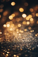 Poster - A close-up shot of a blurry background with lights