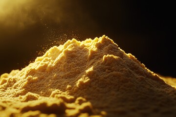Poster - A simple image of a pile of sand sitting on top of a table