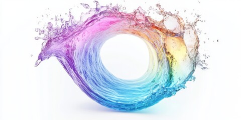 Wall Mural - an abstract and vivid representation of a vibrant water splash, skillfully showcasing dynamic fluid 