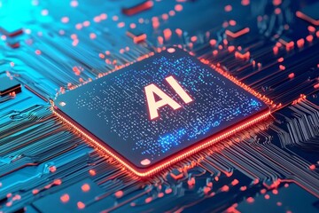 Poster - chip with holographic text 