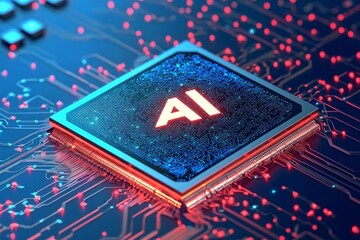 Poster - chip with holographic text 
