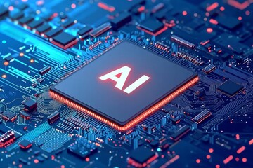 Poster - chip with holographic text 