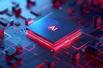 Poster - chip with holographic text 