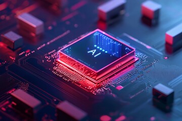 Poster - chip with holographic text 