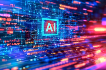 Poster - chip with holographic text 