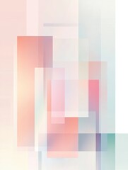 Poster - Soft pastel hues blend seamlessly in layered designs, crafting a serene and engaging visual experience emphasizing minimalist art. Generative AI