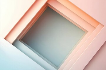 Poster - Delicate shapes overlap to create depth, featuring soft color transitions that evoke calm and harmony in an artistic arrangement. Generative AI