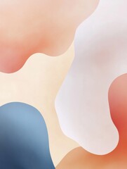 Poster - Soft forms and gentle colors intertwine, crafting an abstract visual that evokes a sense of tranquility and contemporary elegance. Generative AI