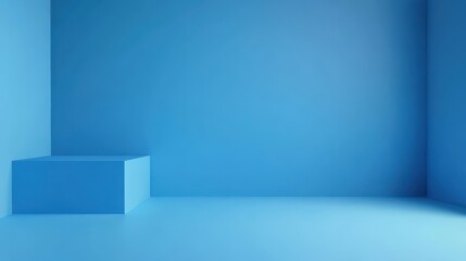 Wall Mural - vibrant blue solid color background with a smooth and clean finish