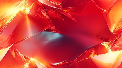 Abstract shiny red pattern with metallic texture and dynamic light reflections