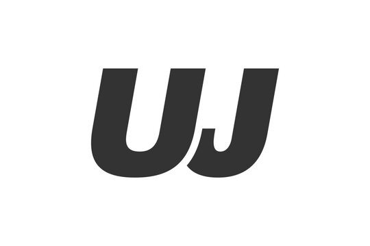 UJ Techno Editable Font Logo For Corporate Branding. Bold, Futuristic Design With Unique Typographic Ideas. Minimal Custom Type And Dynamic Letter