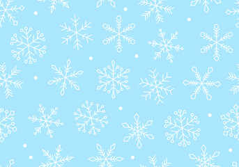 Wall Mural - seamless pattern with snowflakes. merry christmas and happy new year pattern. minimalism