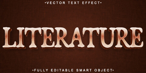 Poster - Literature Vector Fully Editable Smart Object Text Effect