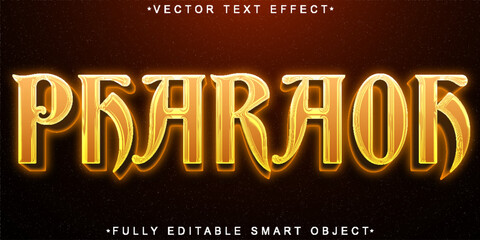 Poster - Shiny Golden Pharaoh Vector Fully Editable Smart Object Text Effect