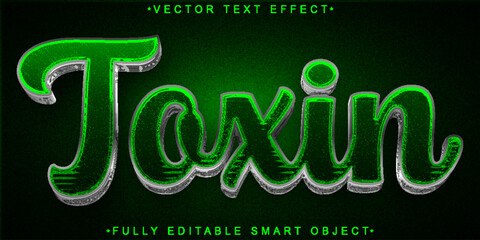 Poster - Green Toxin Vector Fully Editable Smart Object Text Effect