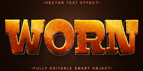 Poster - Worn Vector Fully Editable Smart Object Text Effect