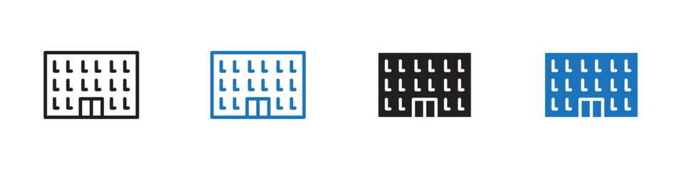 Wall Mural - building icon vector set outline