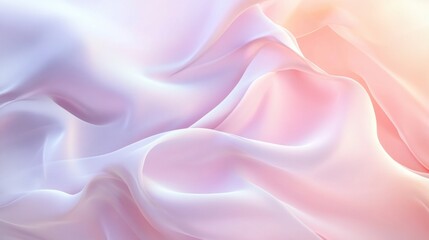 Aufkleber - Delicate pastel hues blend seamlessly, forming flowing abstract shapes that evoke tranquility and a sense of calm. Generative AI