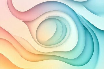 Aufkleber - Soft curves and vibrant gradients blend seamlessly to form an engaging abstract design that inspires creativity and serenity. Generative AI