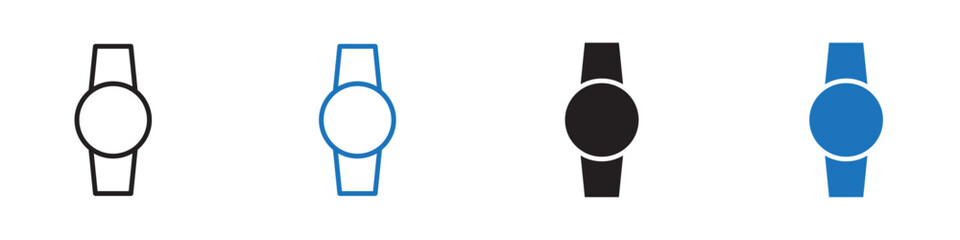 Wall Mural - Wrist watch icon Vector set outline