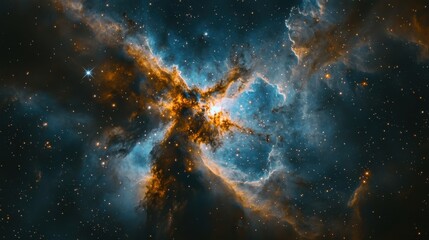 Wall Mural - nebula and galaxies in space. abstract cosmos background