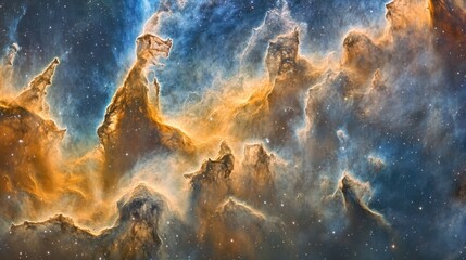 Wall Mural - nebula and galaxies in space. abstract cosmos background