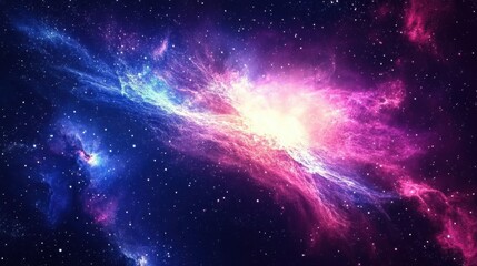 Wall Mural - nebula and galaxies in space. abstract cosmos background