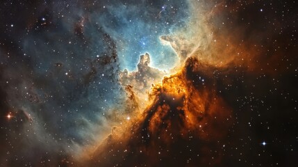 Wall Mural - nebula and galaxies in space. abstract cosmos background