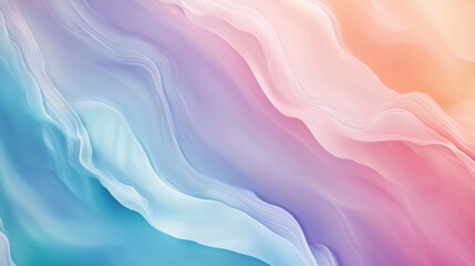 Poster - Soft pastel colors intertwine in fluid shapes, evoking a calming atmosphere reminiscent of twilight serenity and natural beauty. Generative AI