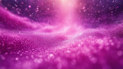 Poster - Vibrant pink background with a lot of glittery sparkles. The sparkles are scattered throughout the background, creating a sense of movement and energy. The pink color of the background is bold