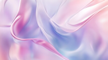 Poster - Soft pastel abstract shapes blend smoothly together, creating a tranquil and minimalist ambiance perfect for creative inspiration. Generative AI