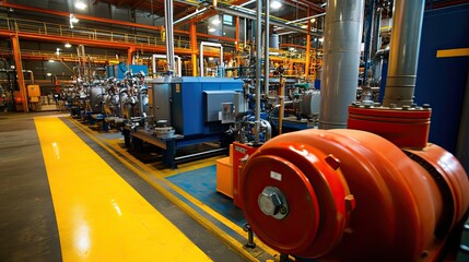 Poster - Industrial machinery and equipment in a factory setting