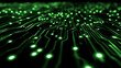 © vanilla_jo - Close-up view of a glowing green circuit board with data pathways