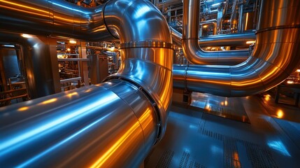 Poster - a group of metal pipes