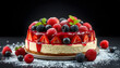 © Sergey - Fresh berry cheescake food photography recipe idea isolated with white highlights, png