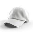 © Phetdaoheuang - A plain 3D-rendered white cotton baseball cap, laid flat on a white background with soft, even lighting.