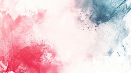 Fototapete - Soft hues of red and blue blend seamlessly, creating an abstract composition with minimalist shapes and a calming, ethereal quality. Generative AI