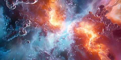Wall Mural - abstract nebula artwork with swirling colors